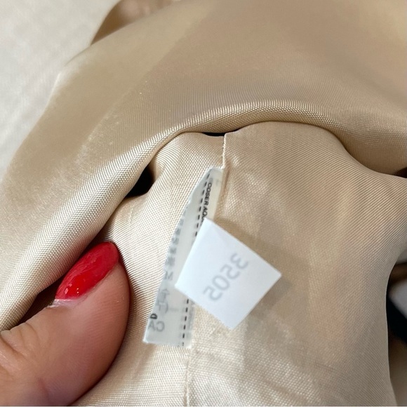 MNG Skirt size 6 Ivory Black Linen Straight Pencil Herringbone Knee Career Suit - Picture 12 of 12